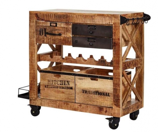 IN VINO VERITAS – Wein- Servierwagen Rustico
