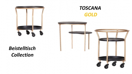 Toscana Gold Beistelltisch Trepe